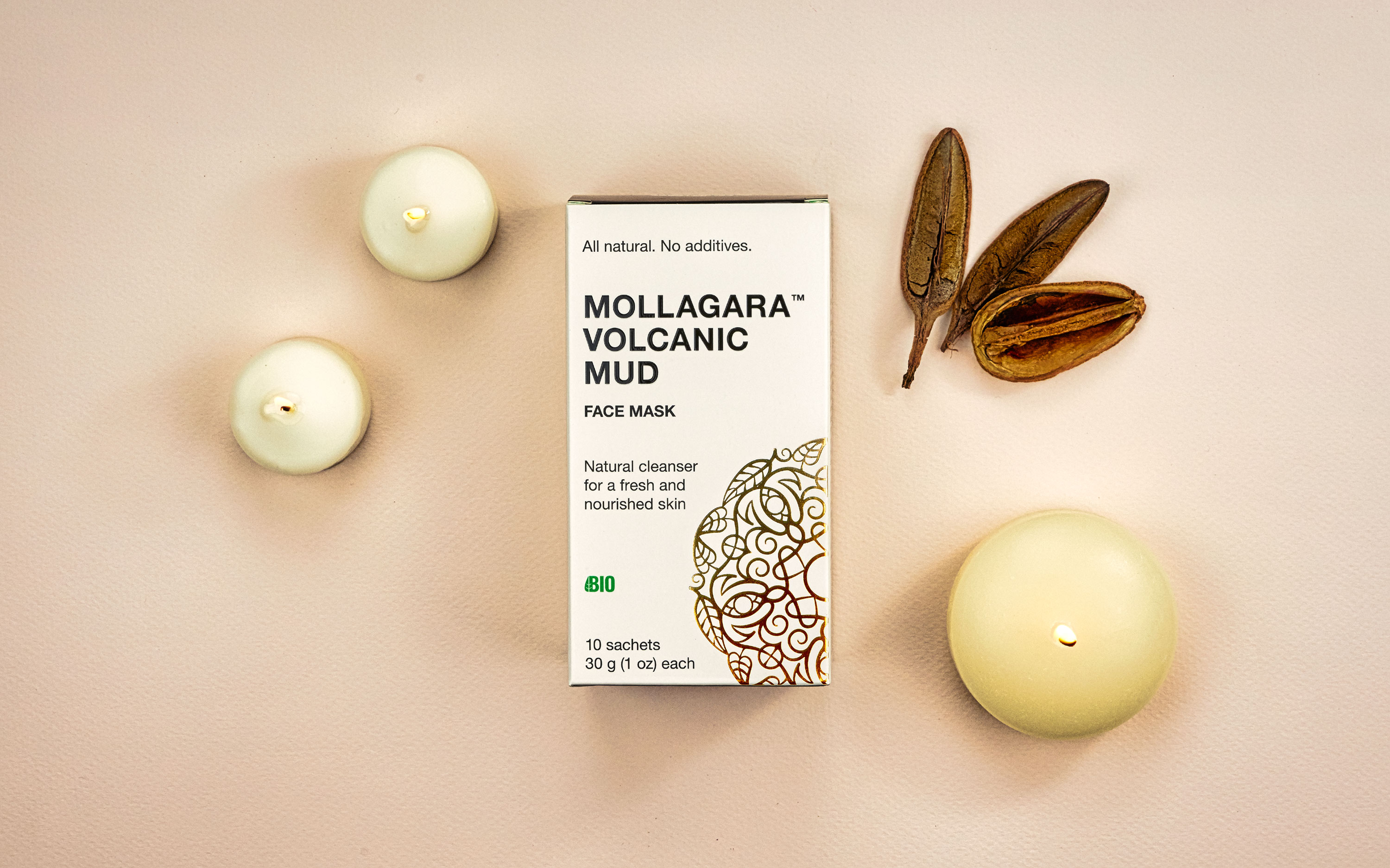 Mollagara. Packaging for natural skin care products